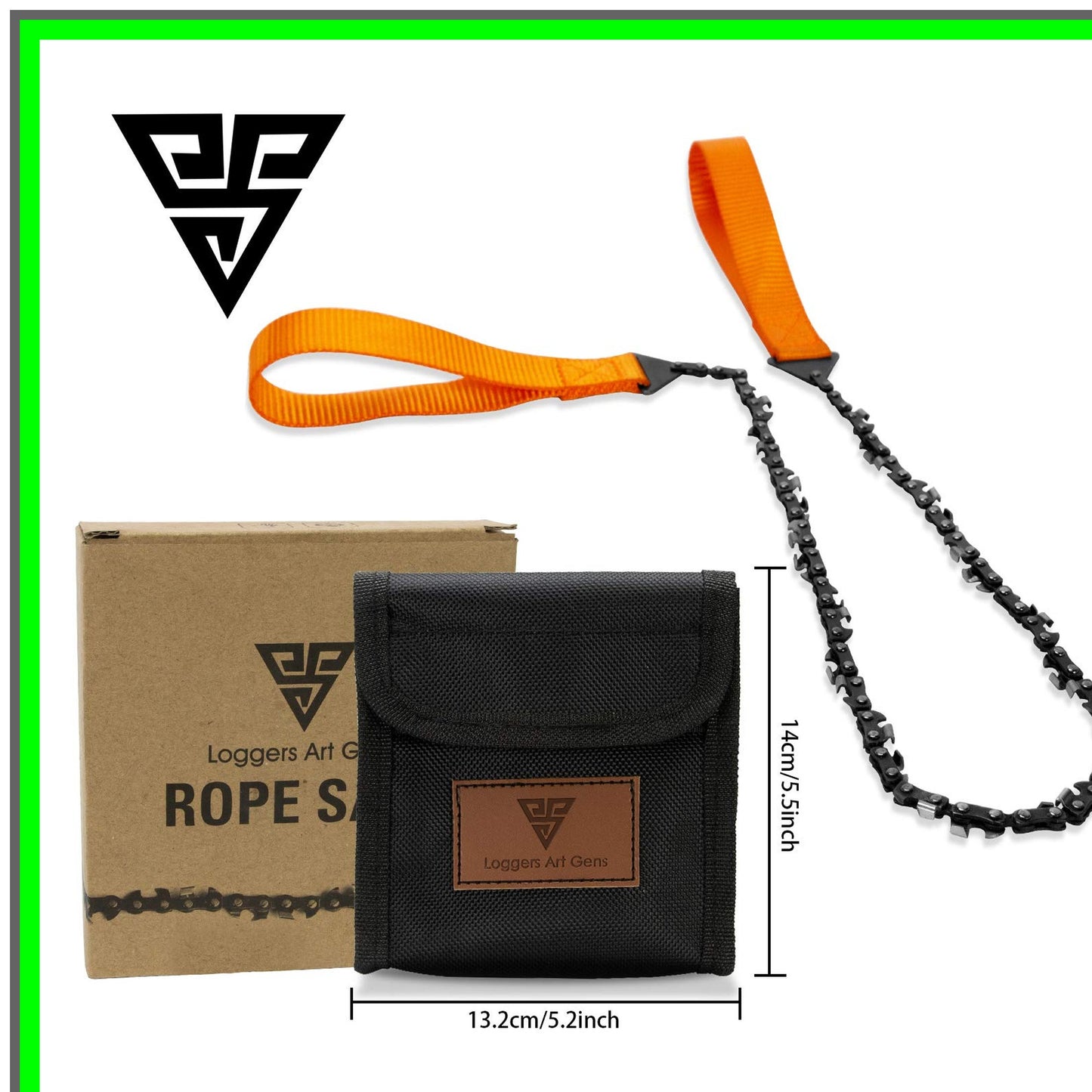 Compact Dual-Sided Pocket Chain Saw with Fast Cutting Blade for Outdoor Survival