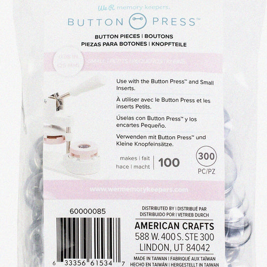 Button Press Refill Pack 100 Small 25mm