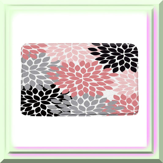 Dahlia Floral Bath Mat 20x31 Inch