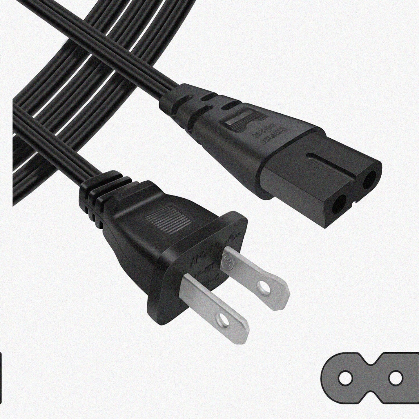 AC Power Cord for Sewing Machine and Vizio TV
