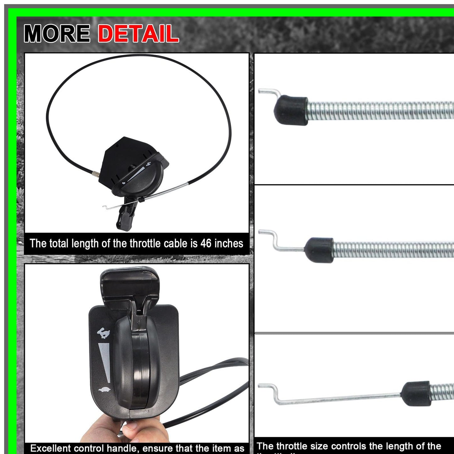 Throttle Choke Cable Replacement for Cub Cadet XT1 XT2 GT Series 10-Year Guarantee
