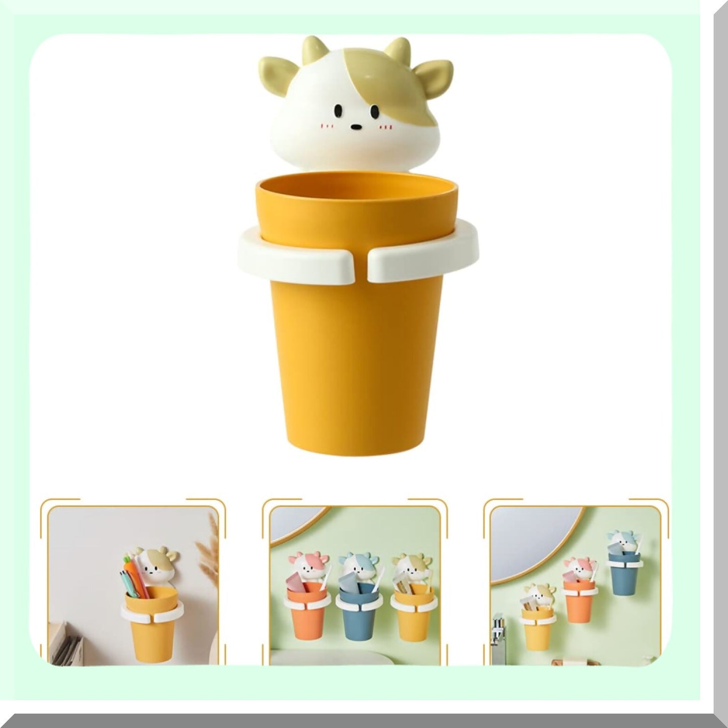 Kids Cartoon Mouthwash and Toothbrush Cup