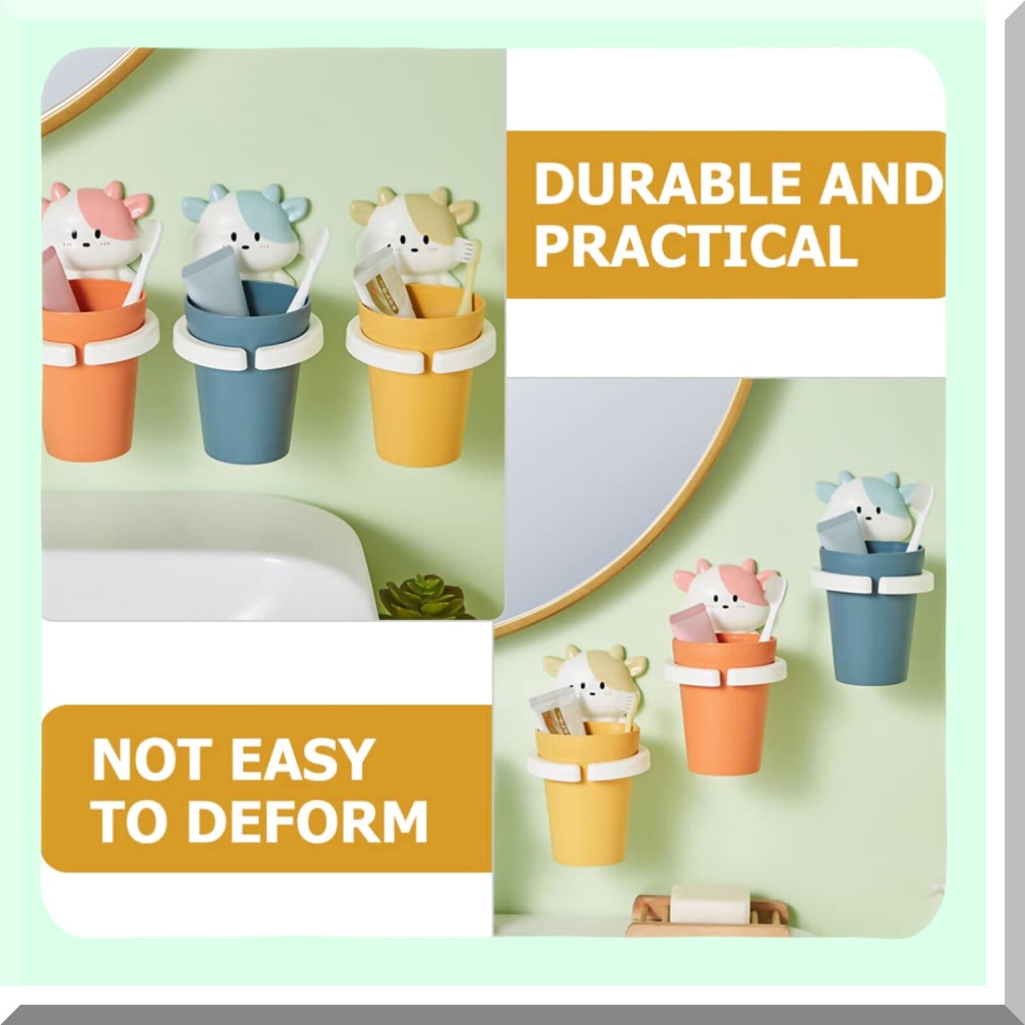 Kids Cartoon Mouthwash and Toothbrush Cup