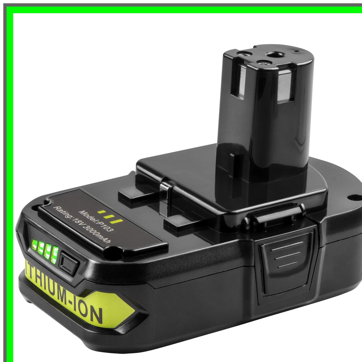 High-Capacity 3000mAh 18V Lithium Battery for Ryobi ONE+ Tools