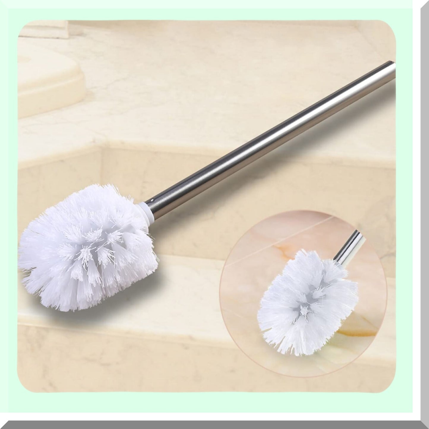 4pcs Stainless Steel Bathroom Cleaning Brush Heads