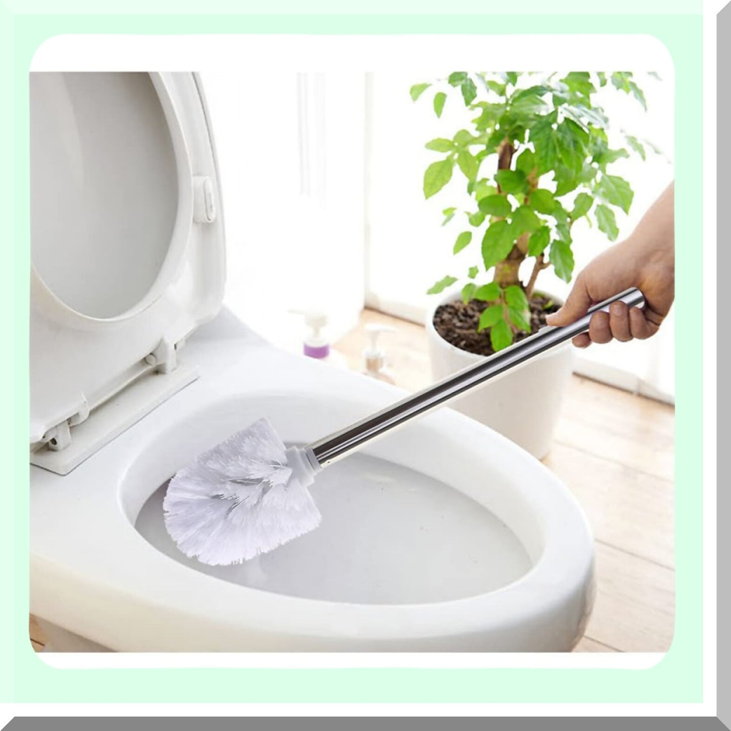 4pcs Stainless Steel Bathroom Cleaning Brush Heads