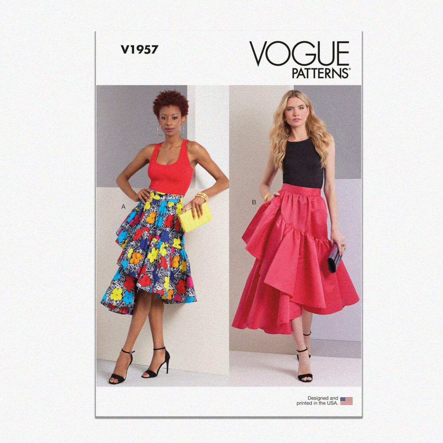 Misses' Asymmetric Ruffled Skirt Sewing Pattern Packet