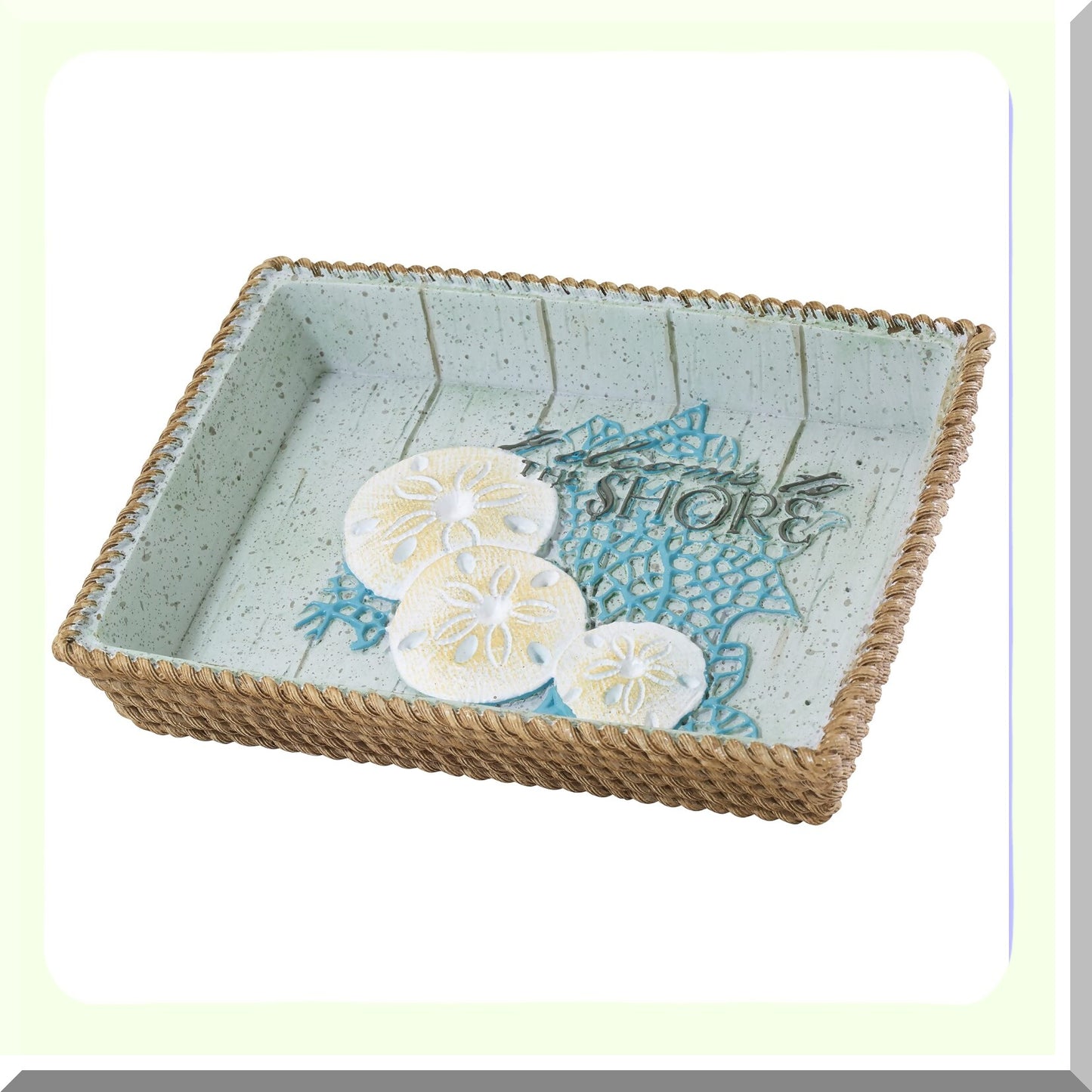 Soap Dish, Aqua, Coastal Beachcomber Collection