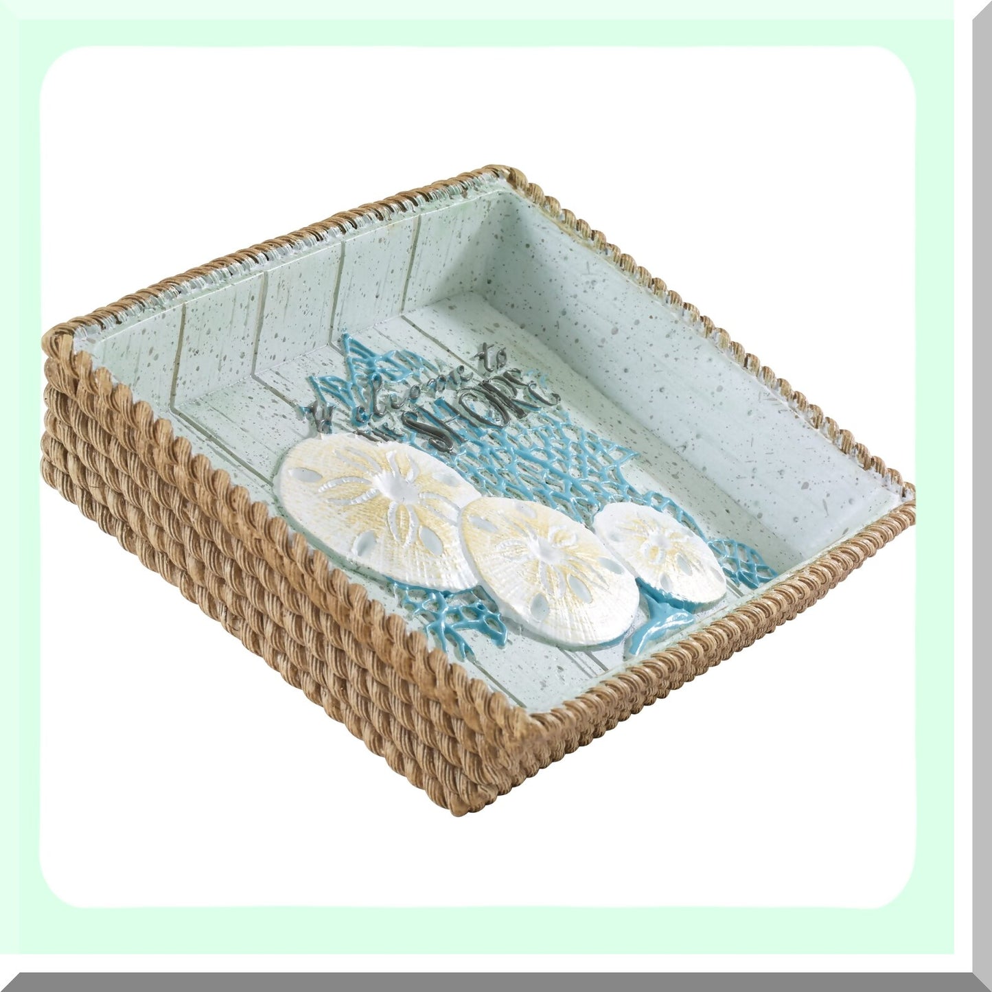 Soap Dish, Aqua, Coastal Beachcomber Collection