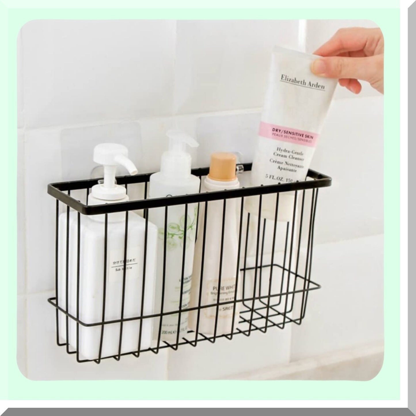 Wire Storage Basket Black 26.2x14.6x7.6cm