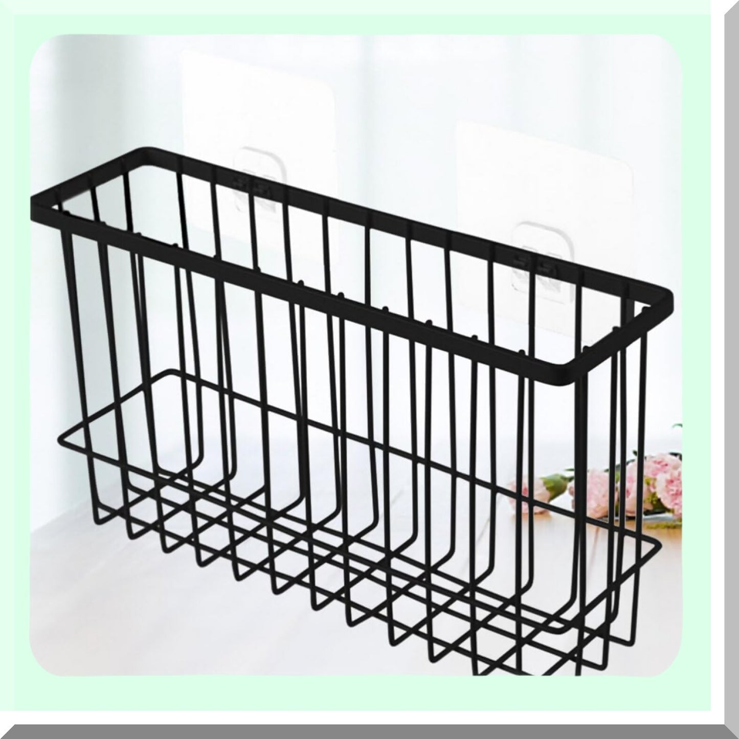 Wire Storage Basket Black 26.2x14.6x7.6cm