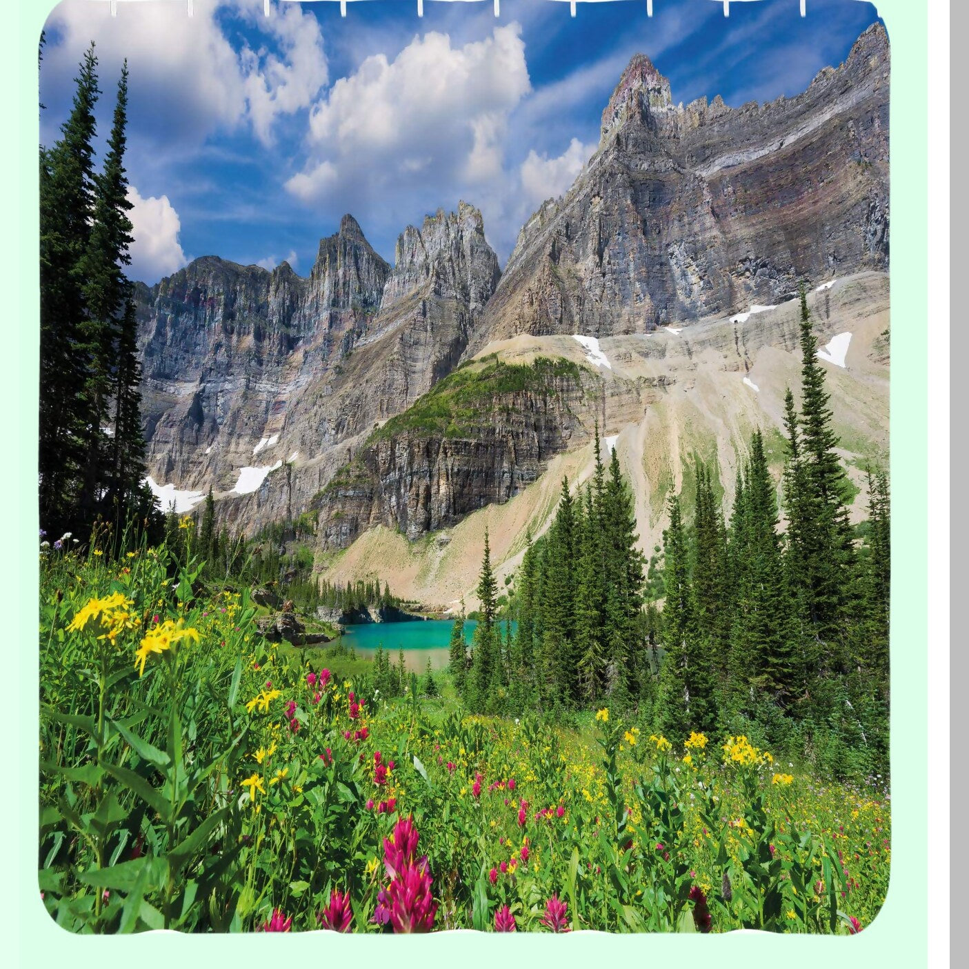 Nature Montana Mountains Shower Curtain 69" x 84" Multicolor