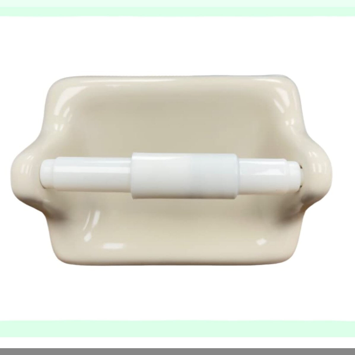 Ceramic Bathroom Toilet Paper Holder Bone Almond
