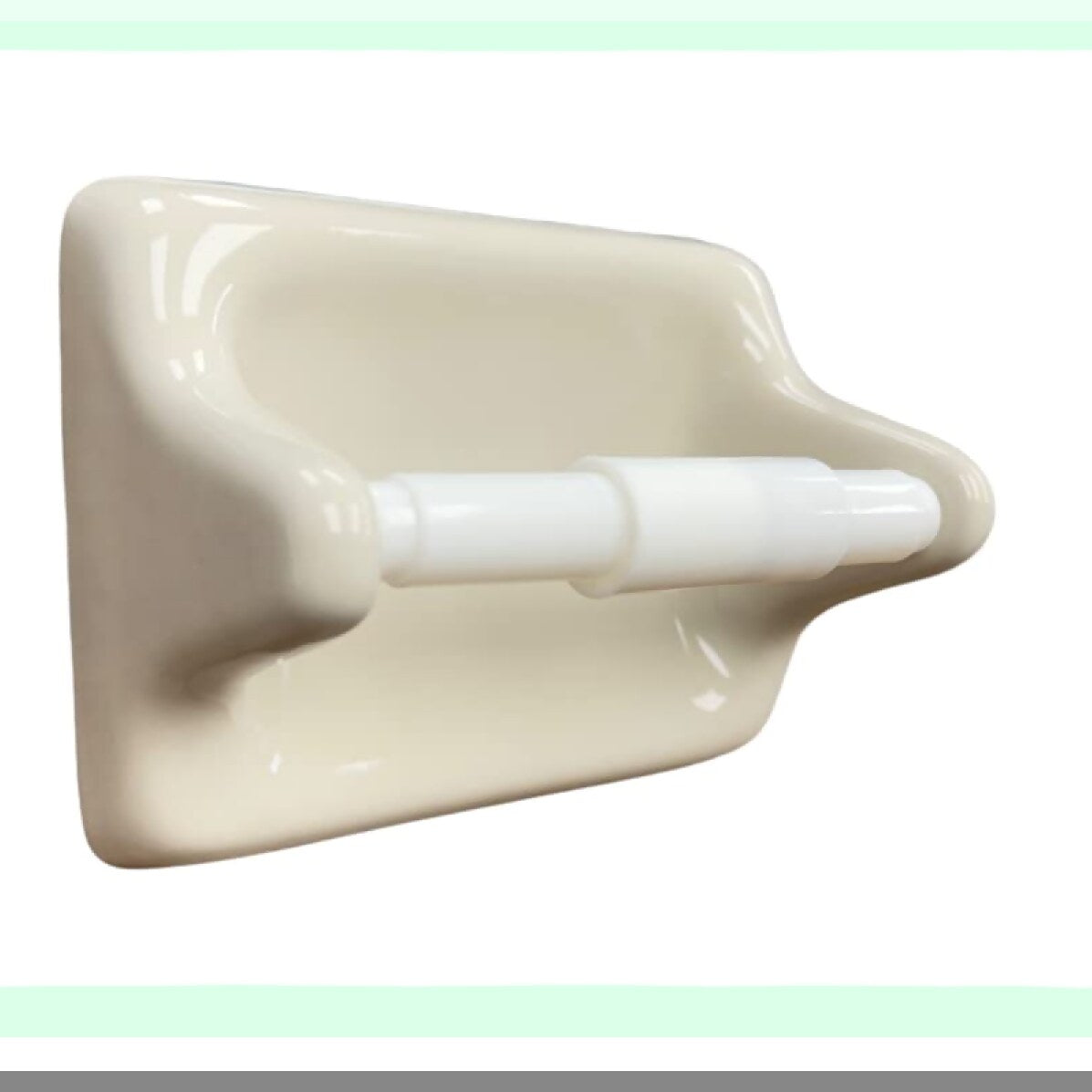 Ceramic Bathroom Toilet Paper Holder Bone Almond