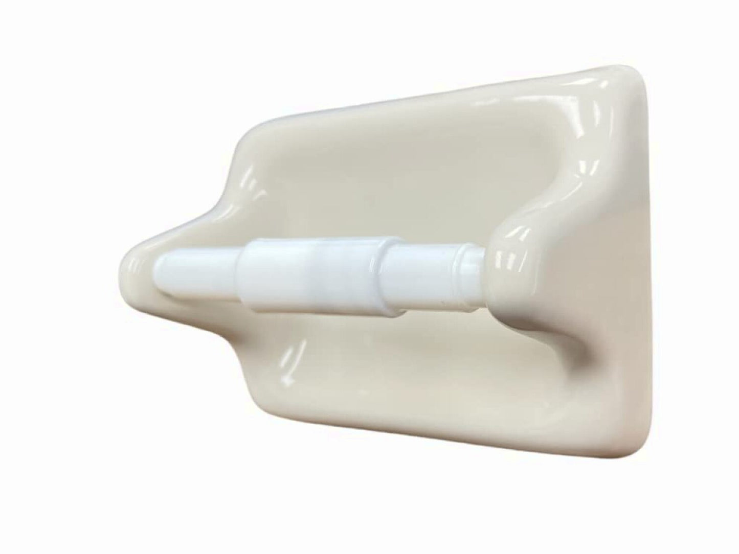 Ceramic Bathroom Toilet Paper Holder Bone Almond