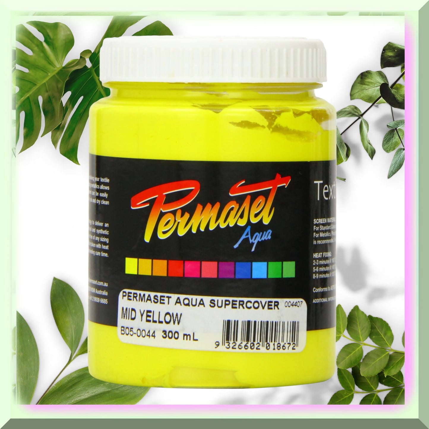 AquaSunshine Fabric Supercover Screenprinting Ink 300mL Mid Yellow