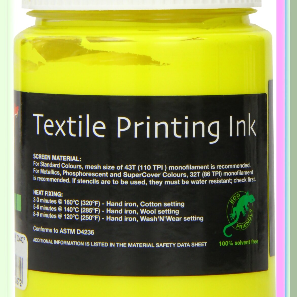 AquaSunshine Fabric Supercover Screenprinting Ink 300mL Mid Yellow