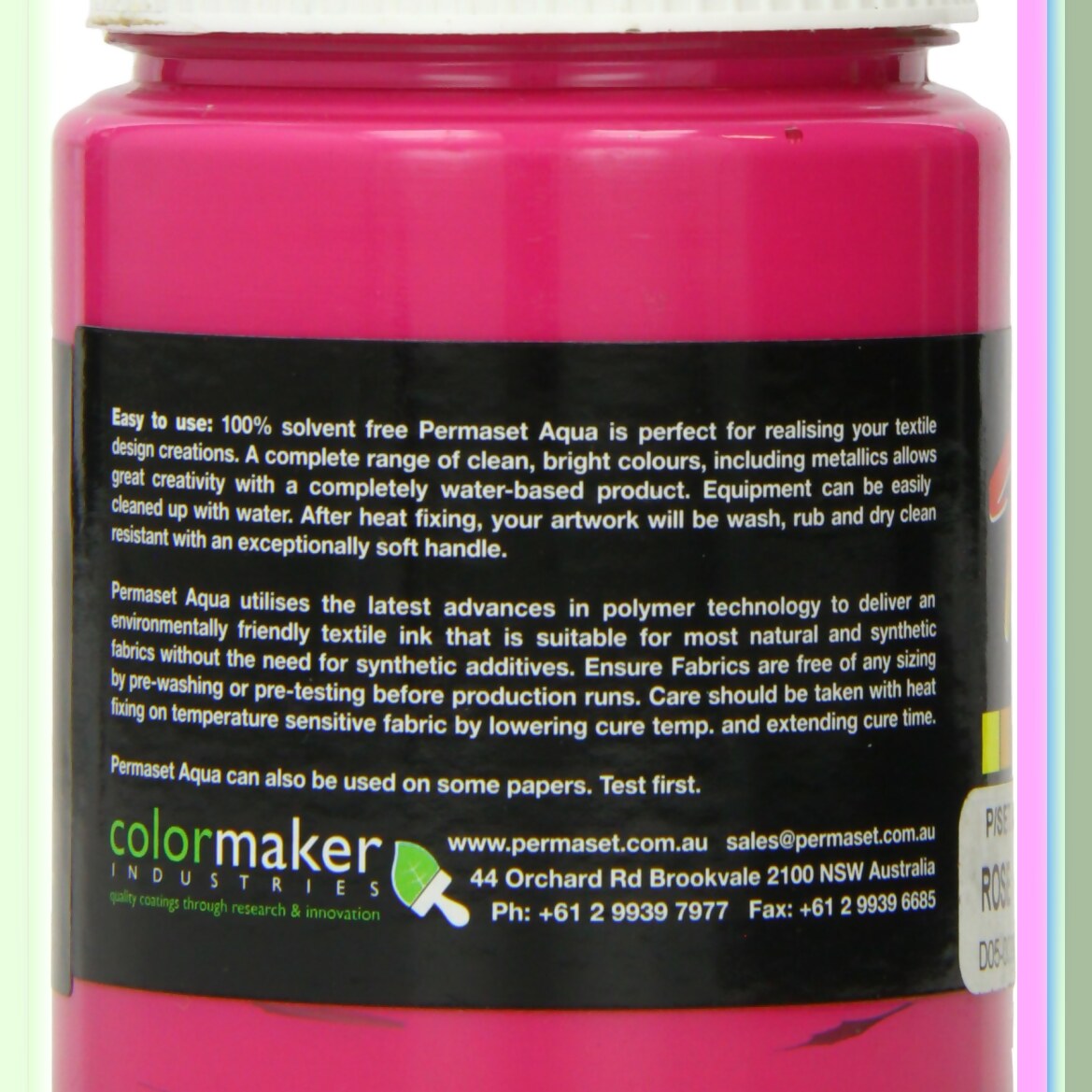Rose Aqua Fabric Screenprinting Ink 300 mL