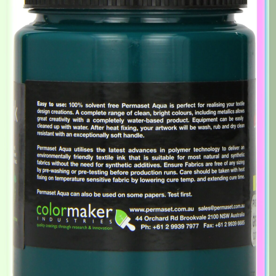 EcoSplash Green B 300ml Fabric Screen Printing Ink