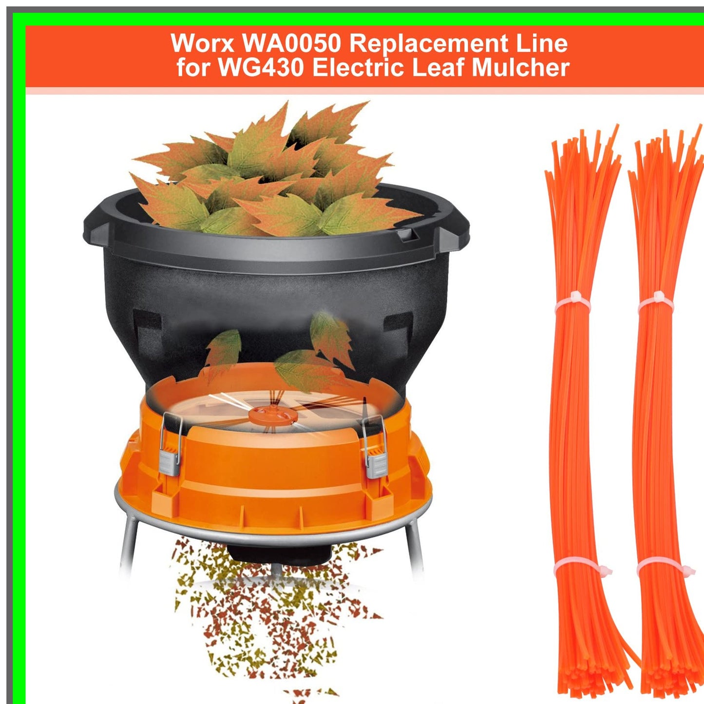 Efficient 80-Pack Replacement Line for Worx 13" Electric Leaf Mulcher