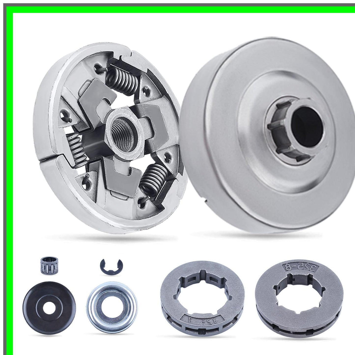 Chainsaw Clutch Drum Sprocket Kit for Stihl MS260 MS240 8-in-1 Parts