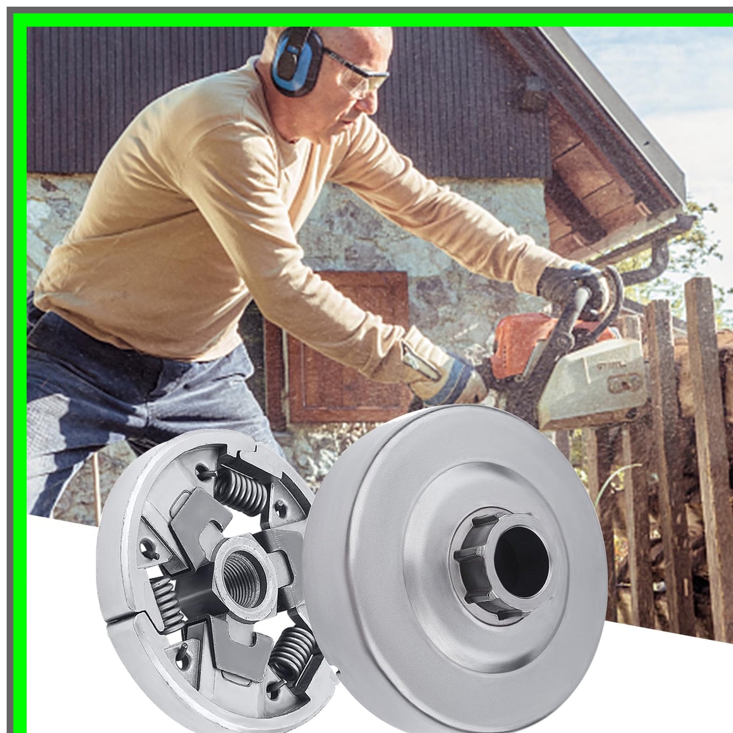 Chainsaw Clutch Drum Sprocket Kit for Stihl MS260 MS240 8-in-1 Parts