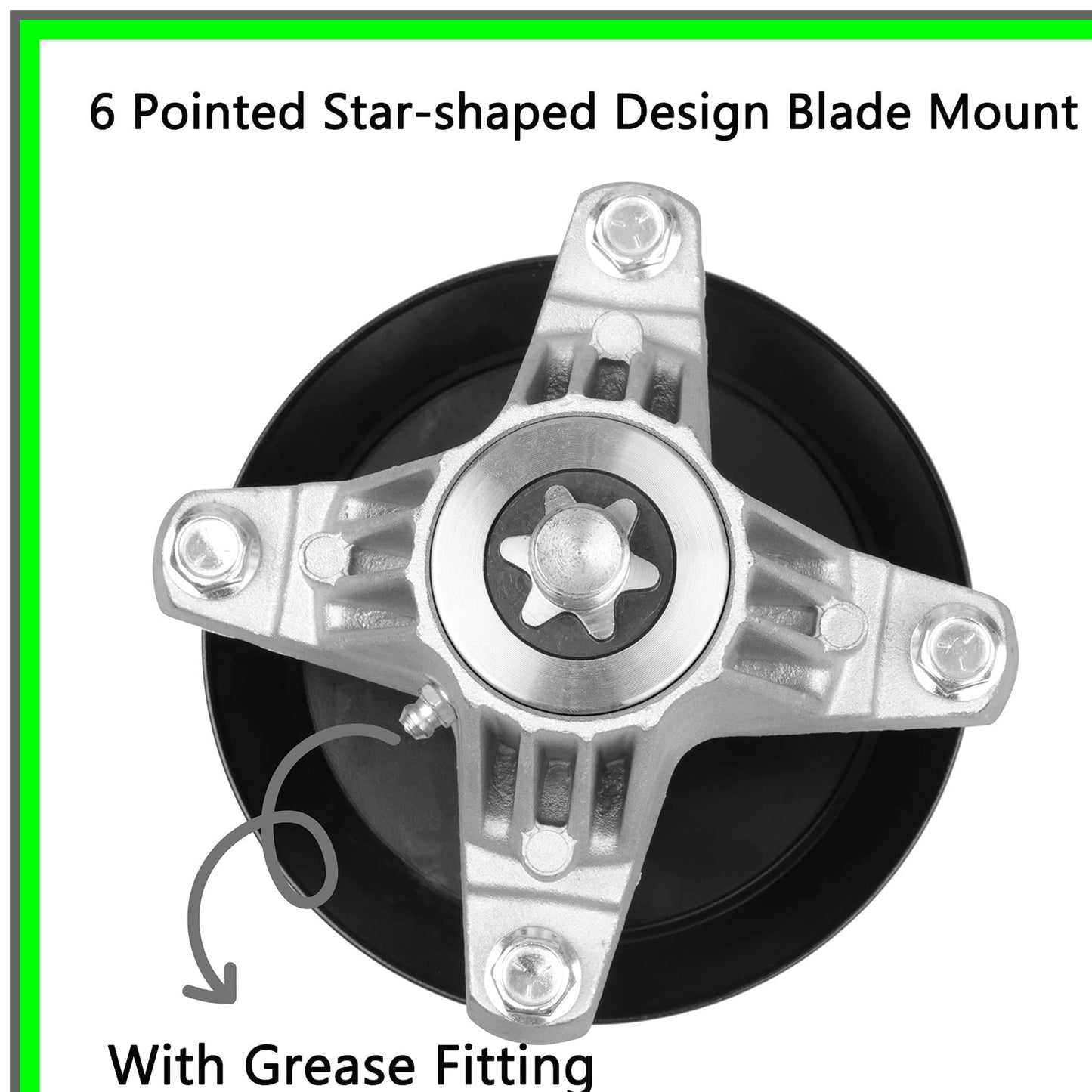 Greaseable Spindle Assembly for Troy Bilt Pony and MTD Deck Mowers