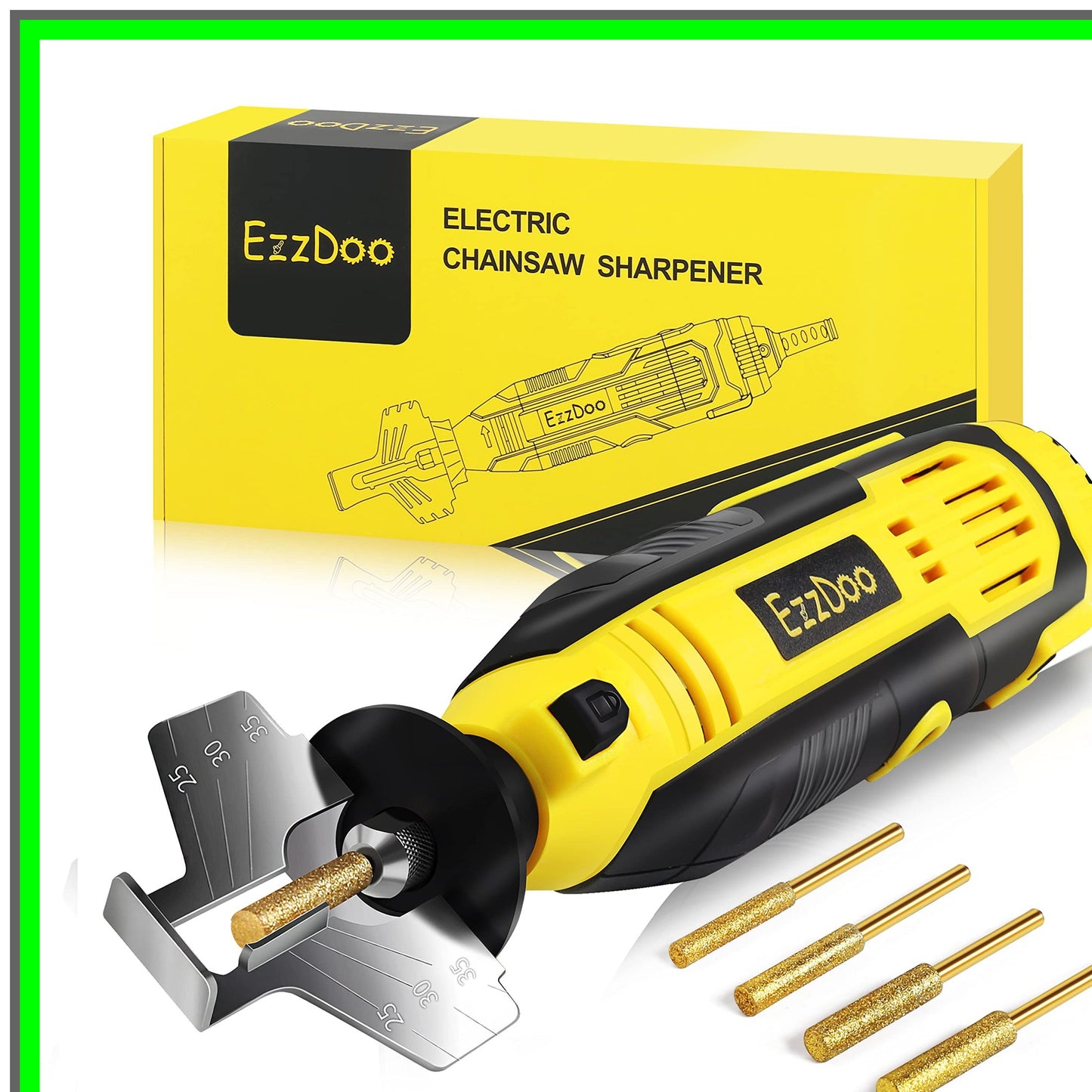 Titanium Diamond Electric Chainsaw Sharpener Kit with Versatile Wheels