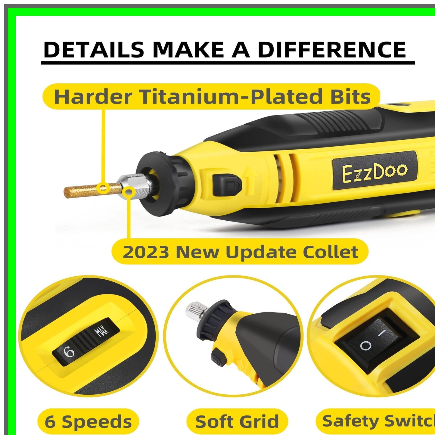 Titanium Diamond Electric Chainsaw Sharpener Kit with Versatile Wheels