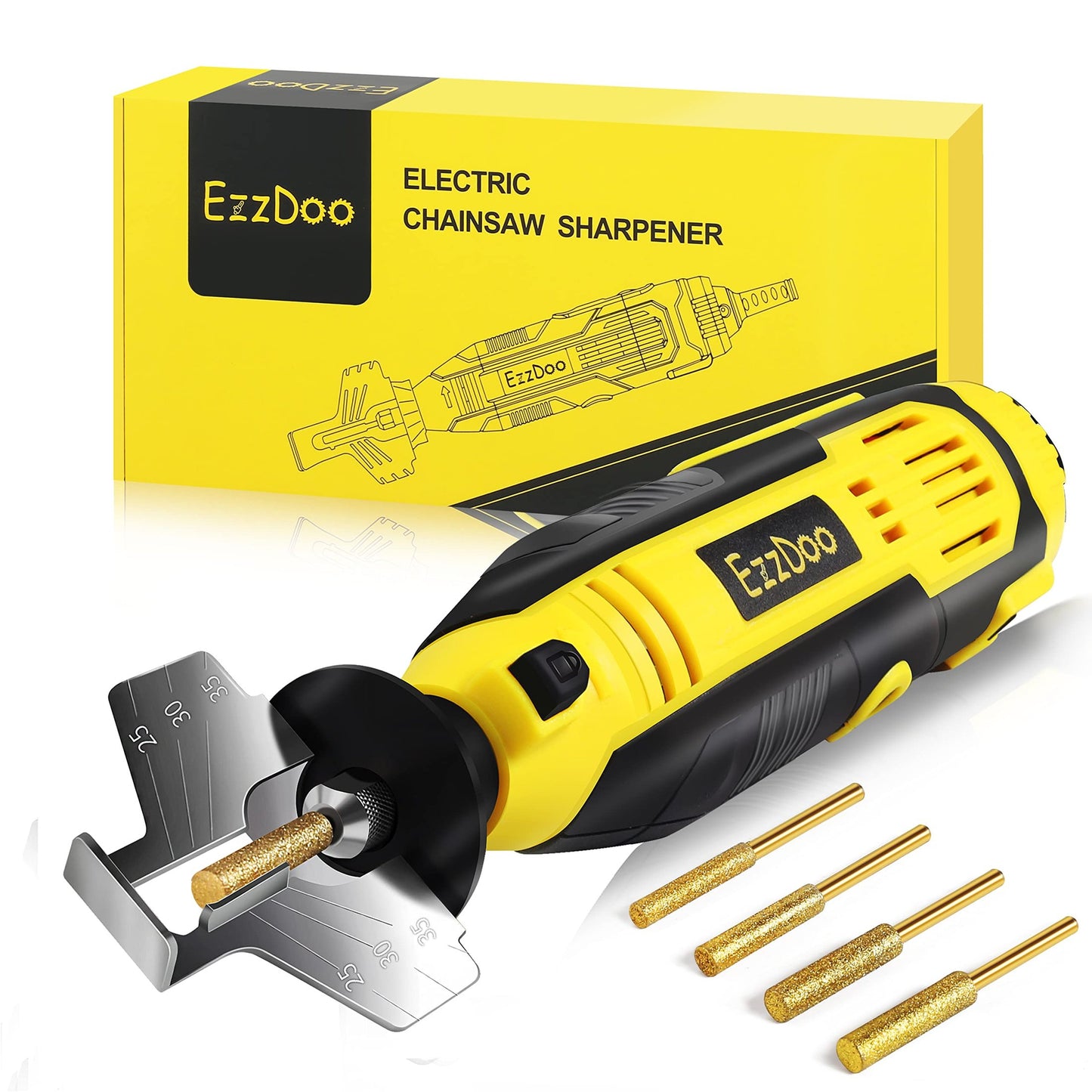 Titanium Diamond Electric Chainsaw Sharpener Kit with Versatile Wheels