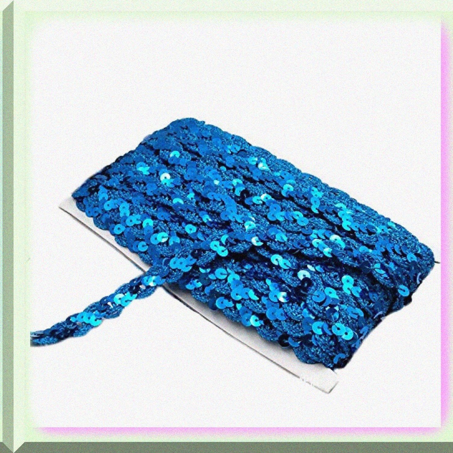 10 Meters Blue Sequin Ribbon 1.5 cm