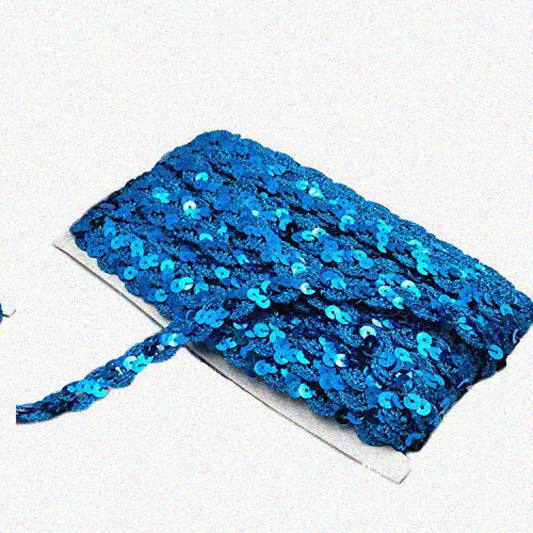 10 Meters Blue Sequin Ribbon 1.5 cm