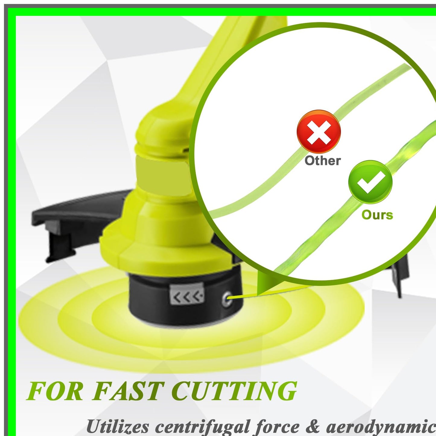 Ryobi Trimmer String Spool Line Replacement 0.08 inch 11FT 9 Spools 2 Caps