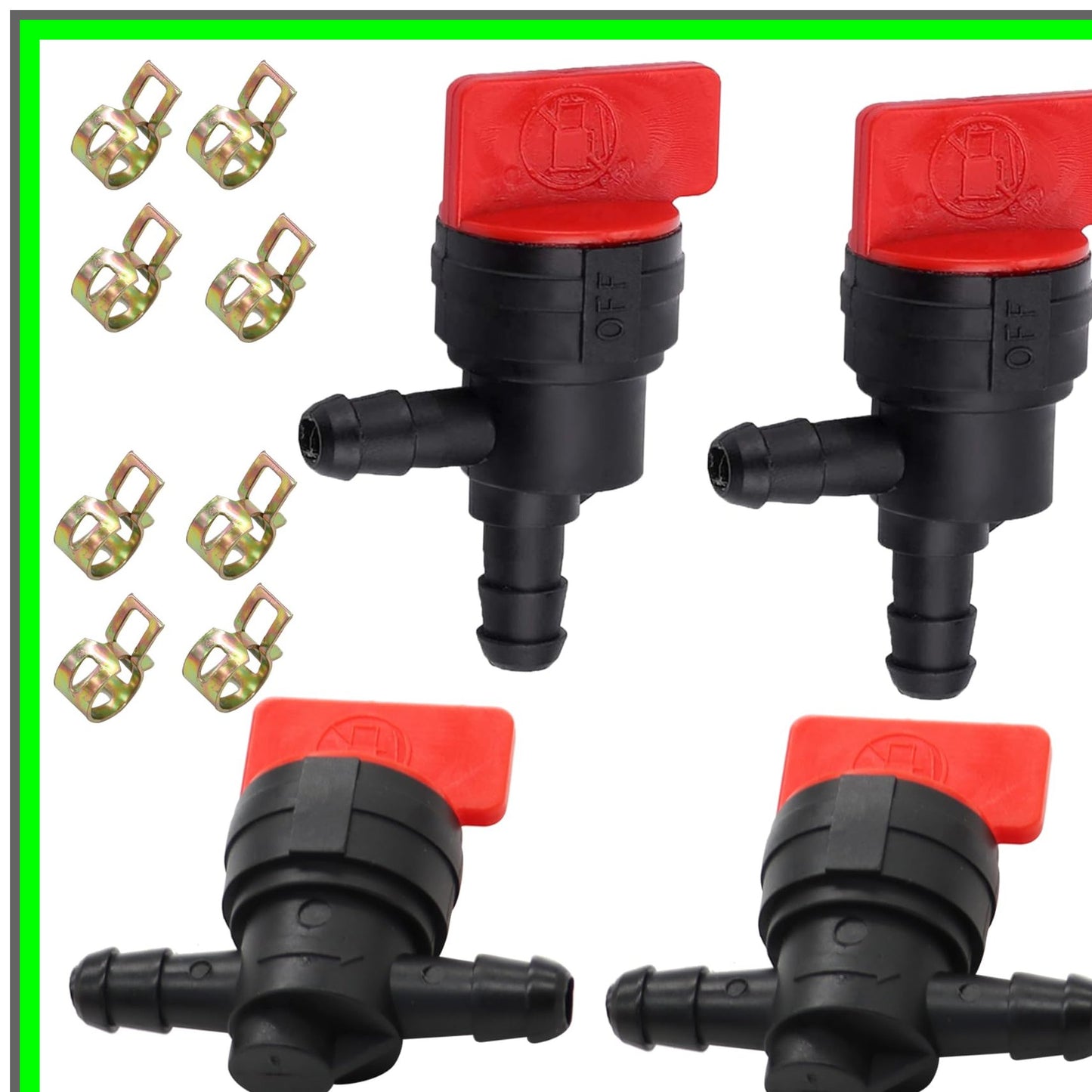 Right Angle Cut Off Valve for Briggs Stratton Gas Engines with Clamps