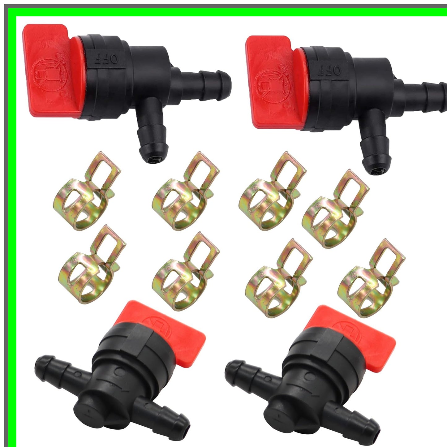 Right Angle Cut Off Valve for Briggs Stratton Gas Engines with Clamps