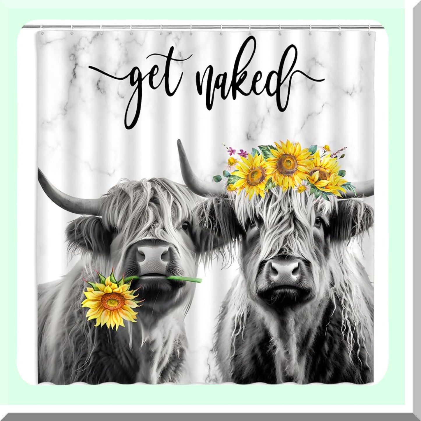 Highland Cow Shower Curtain 70x70 Inch