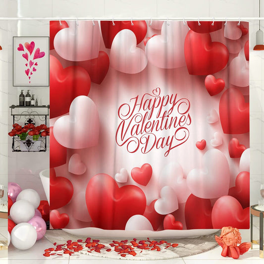 Valentines Day Shower Curtain 69x70 Inches