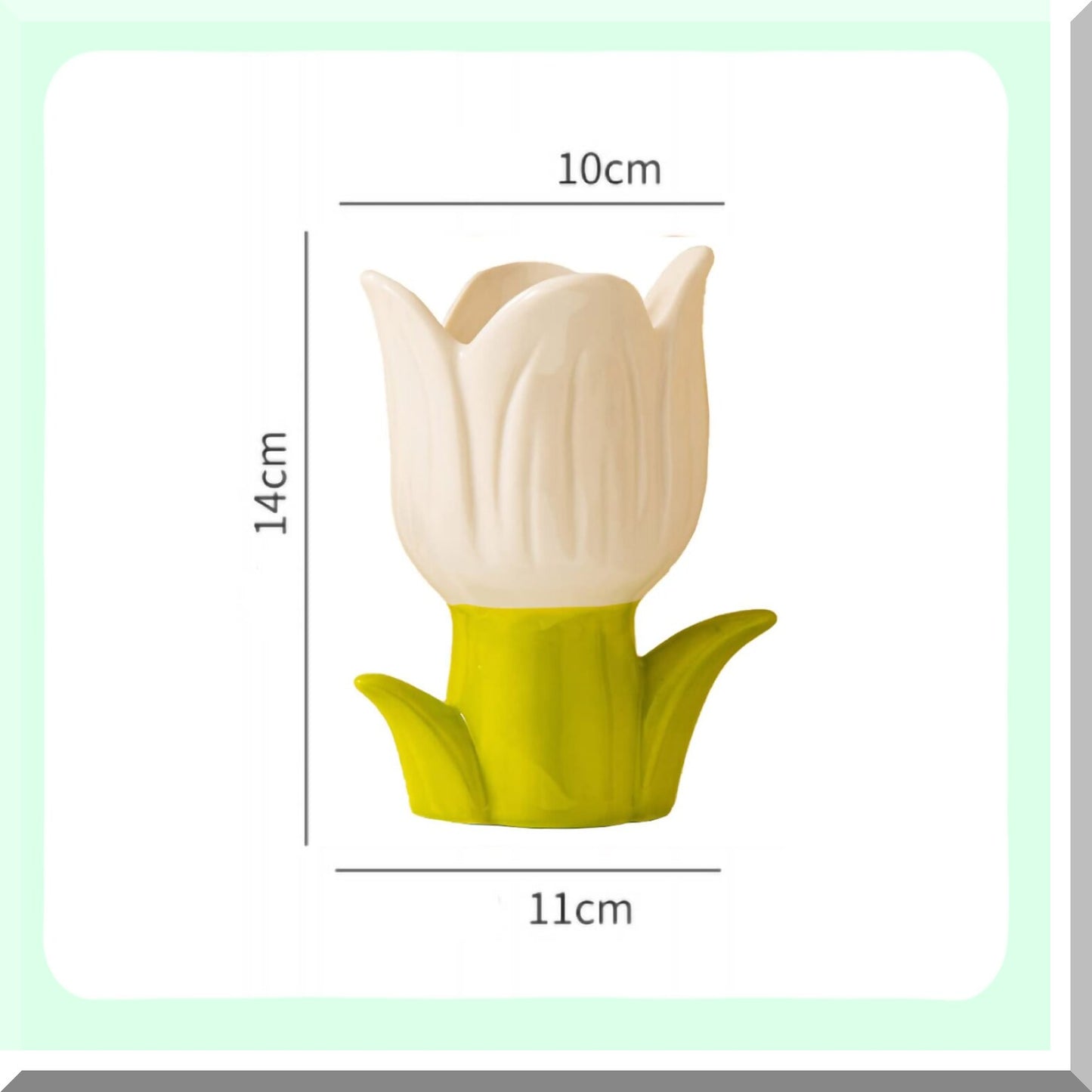 Flower Shape Toothbrush Holder White Tulip