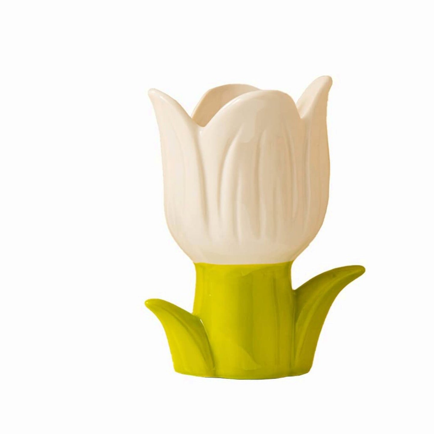 Flower Shape Toothbrush Holder White Tulip