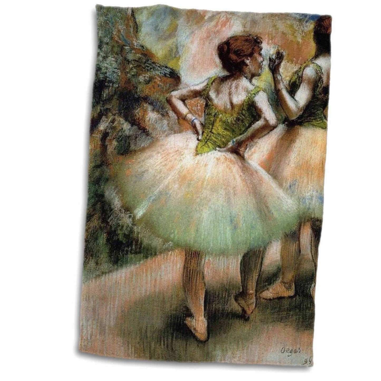 3D Rose Degas Ballerinas Hand Towel 15" x 22"