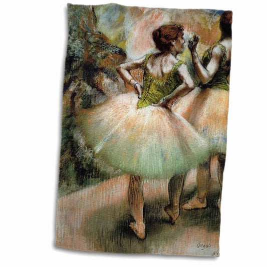 3D Rose Degas Ballerinas Hand Towel 15" x 22"