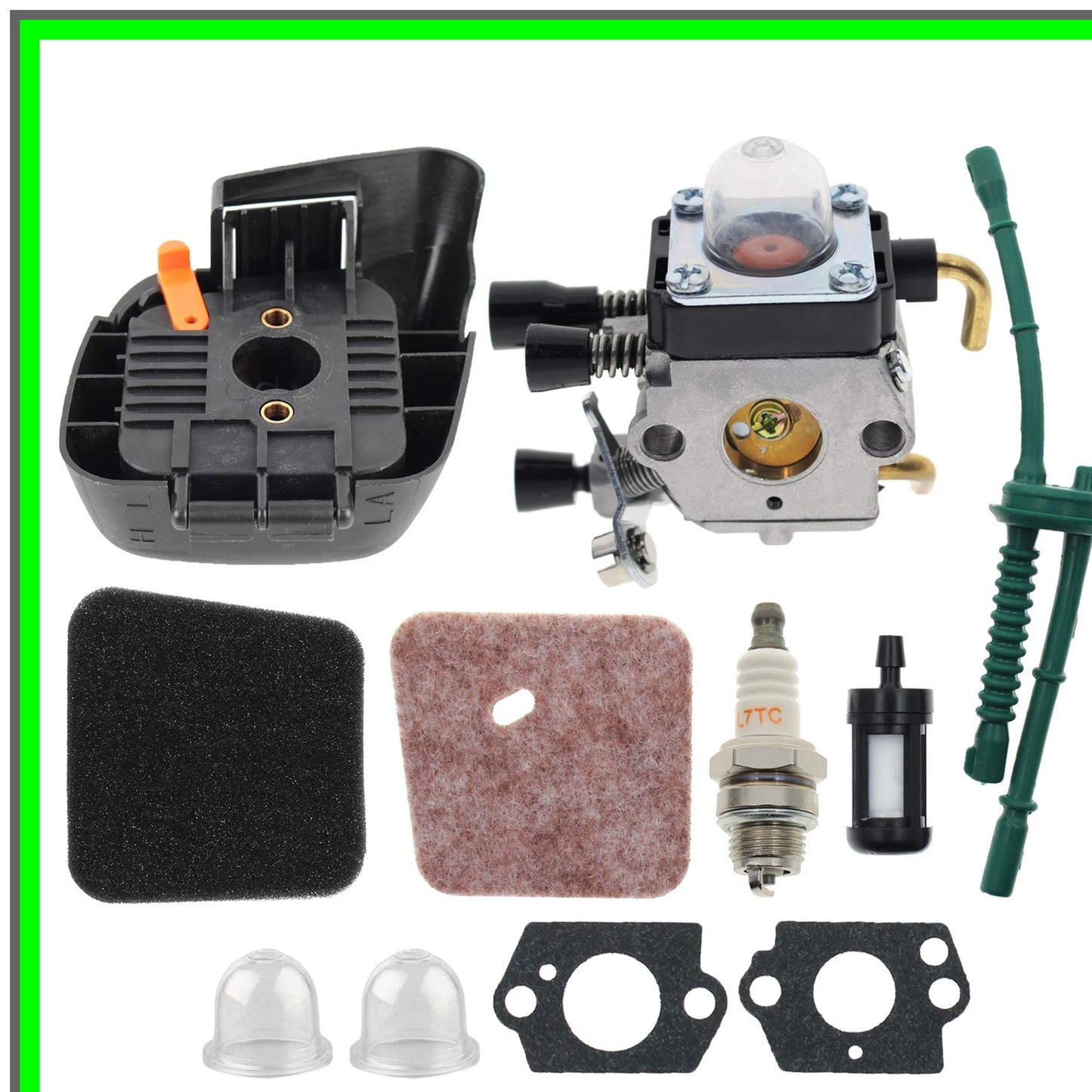 Carburetor Kit for Stihl String Trimmers with Air Filter and Fuel Line
