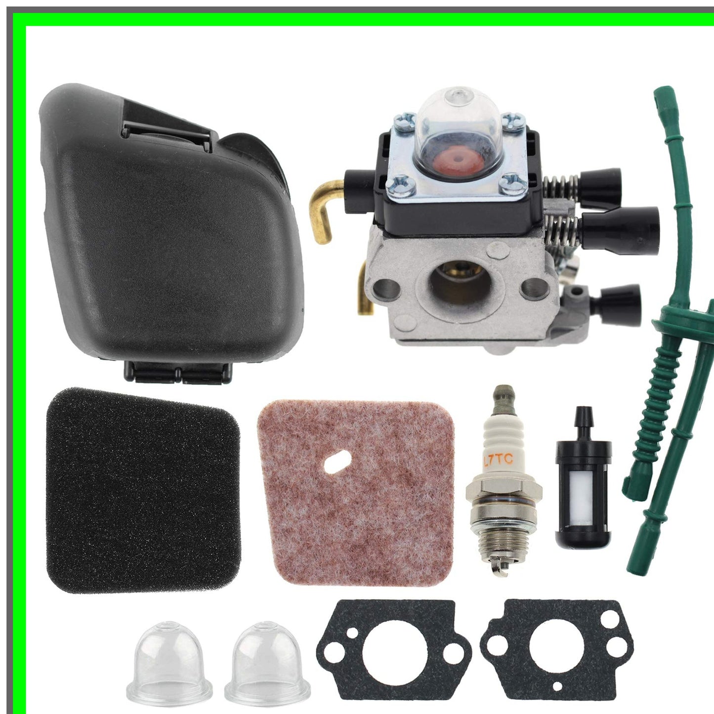 Carburetor Kit for Stihl String Trimmers with Air Filter and Fuel Line