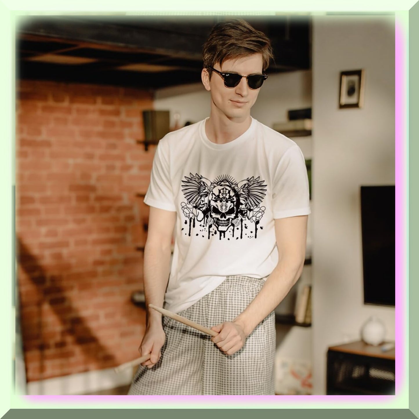Skull & Wing Flower Silk Screen Printing Kit 2Pcs