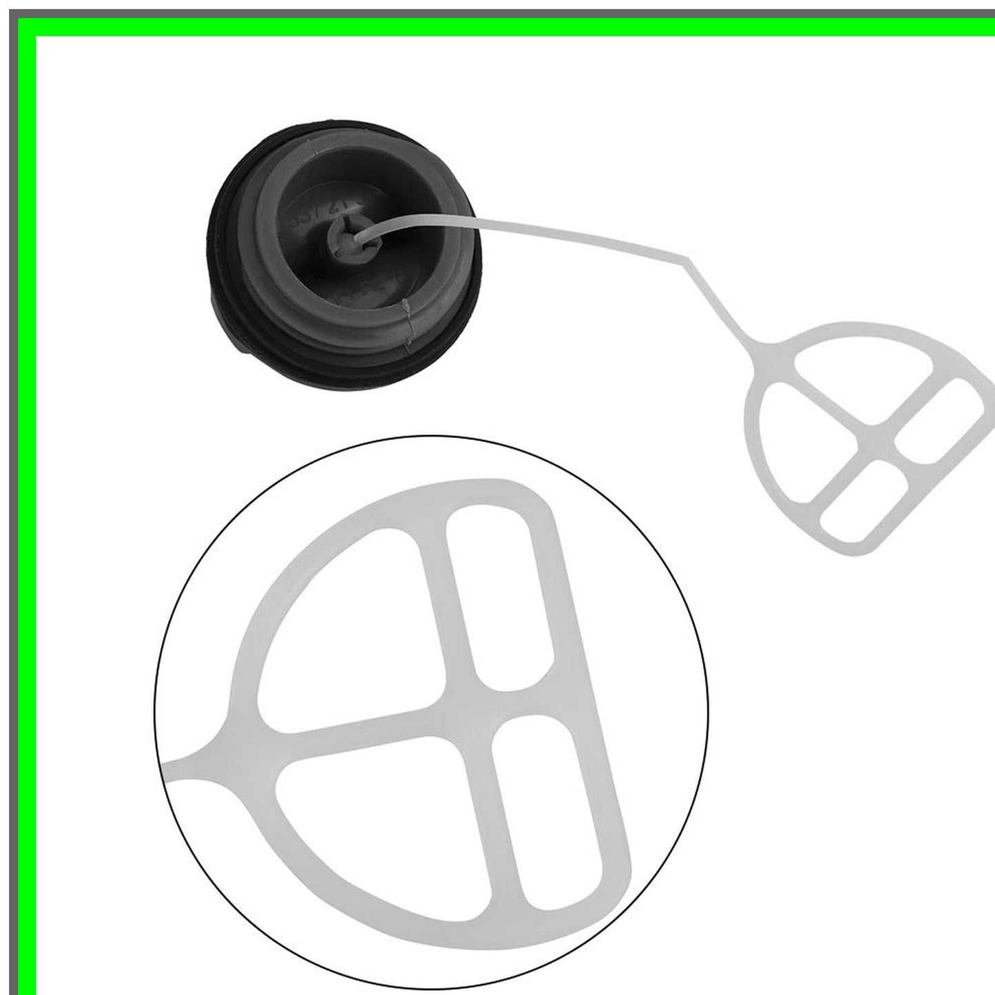 Chain Saw Gas Cap Replacement for HUSQVARNA 340-371, 2-Pack Black