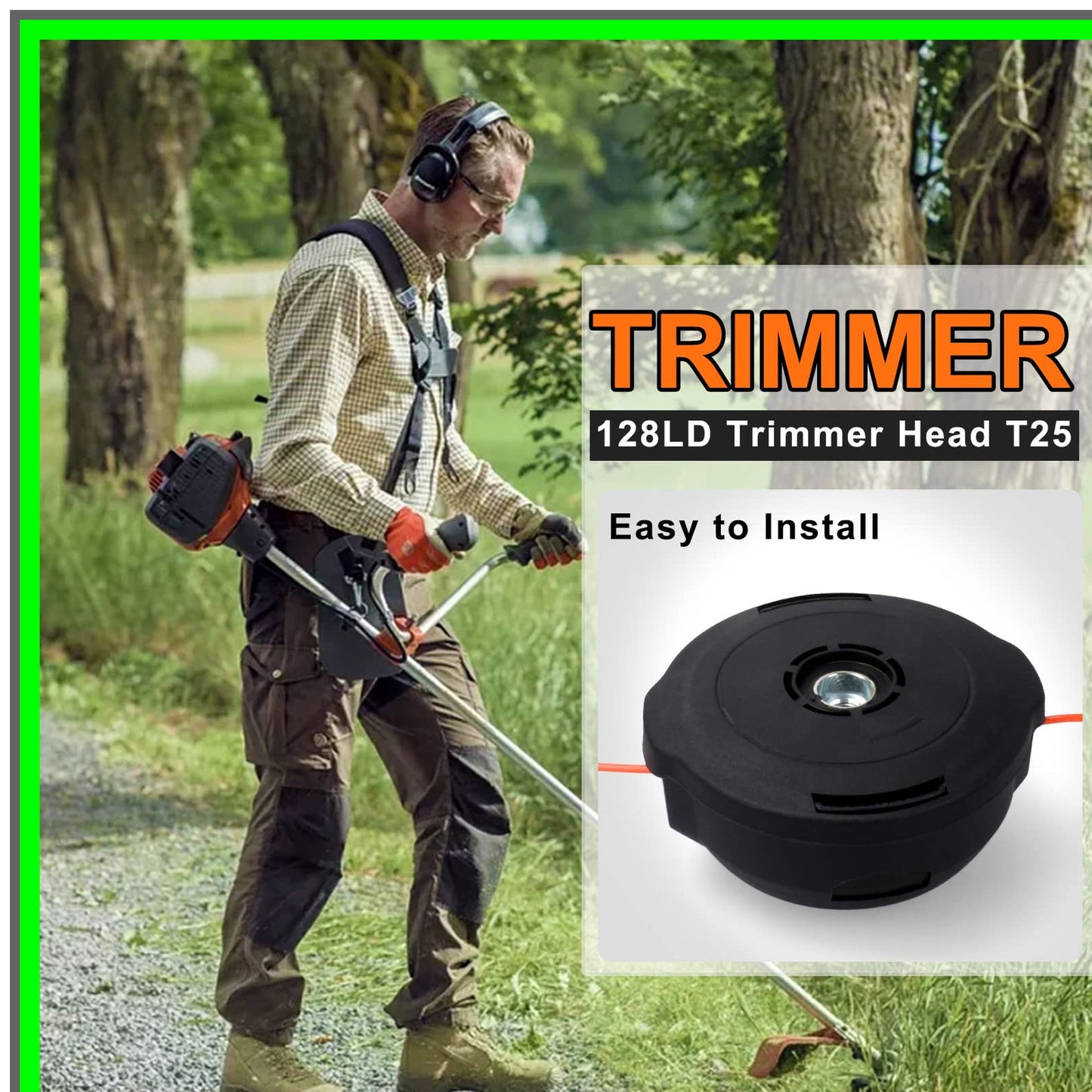 T25 Timmer Head Replacement for Husqvarna & Jonsered Brushcutters 2 Pack