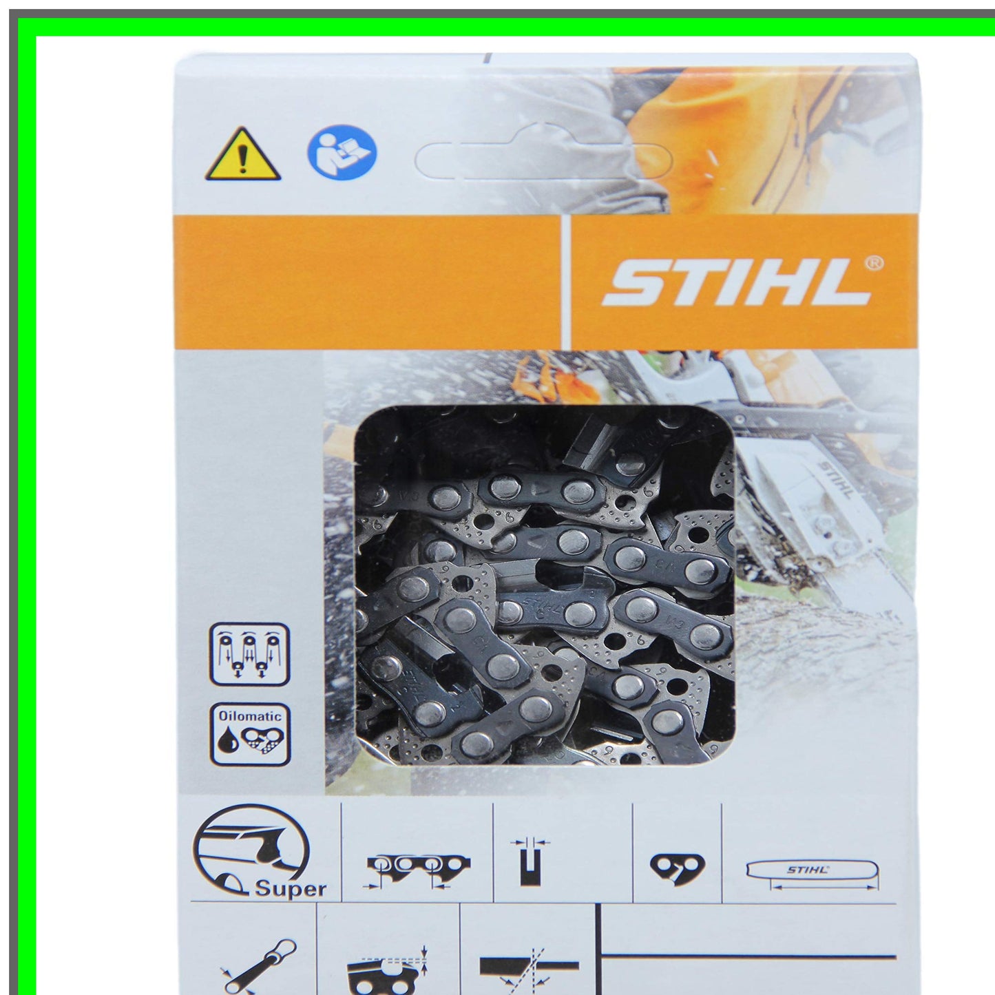 Efficient 16" Chainsaw Chain for 3/8 Pitch 1.3mm Gauge Cutting Power