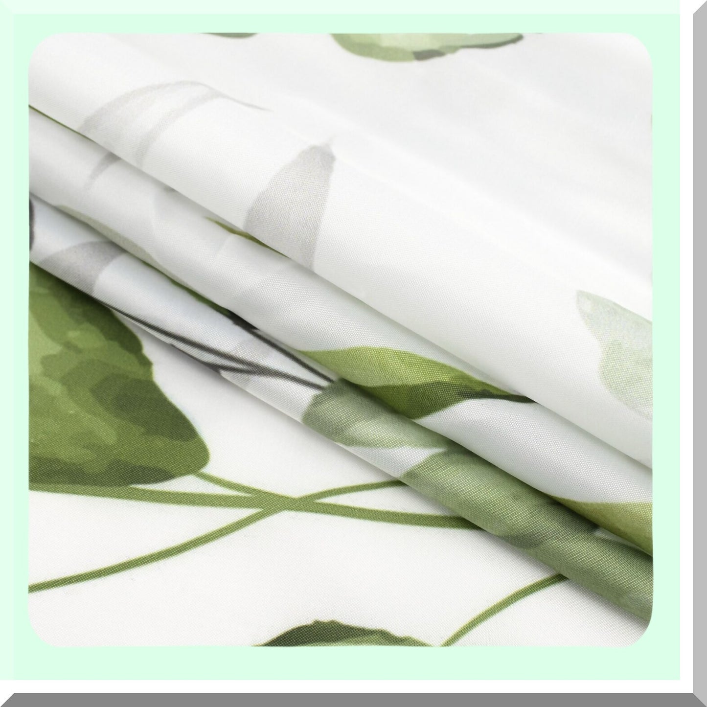 Sage Green Plant Shower Curtain 60x72 inch