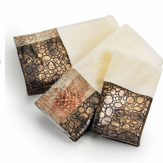 Zambia Animal Print 3-Piece Bathroom Towel Set