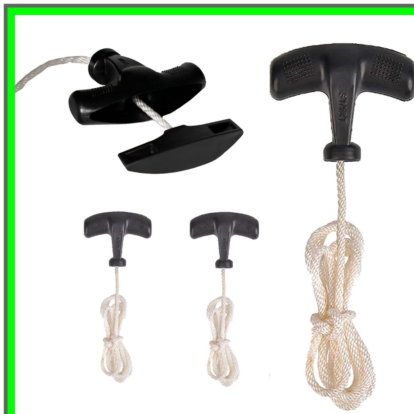 Pull Cord Starter Rope Set with Recoil Handle for 196cc Engines and Mini Bikes